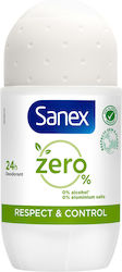 Sanex Zero% Respect & Control Αποσμητικό Roll-on 50ml