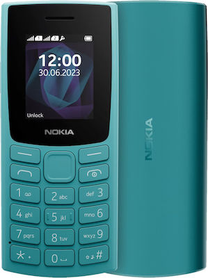 Nokia 105 4G Dual SIM Handy mit Tasten (Griechisches Menü) Cyan