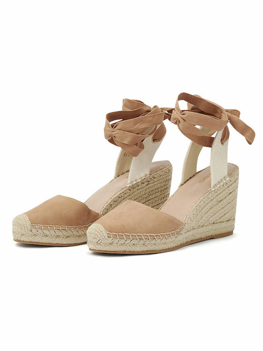 Aldo Platforme pentru femei în stil espadrile Maro