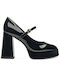 Tamaris Patent Leather Black Heels 1-