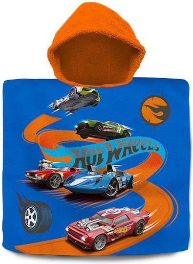Next Hot Wheels Παιδικό Πόντσο Θαλάσσης Μπλε 60 x 60εκ.