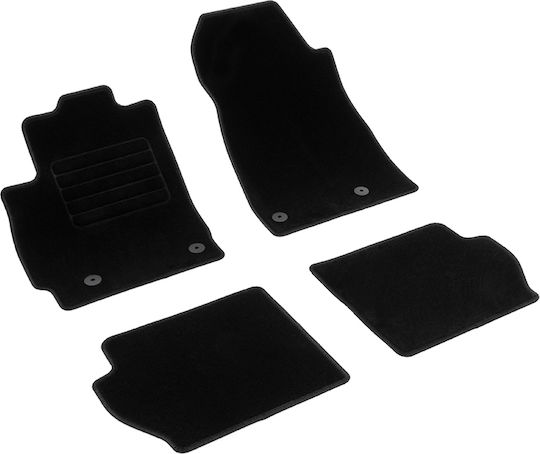 Rigum Set of Front and Rear Mats 4pcs for Mazda 2 2008 2014 Black