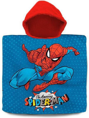 Next Spiderman Poncho de plajă pentru copii Spiderman Albastru 60 x 60cm.