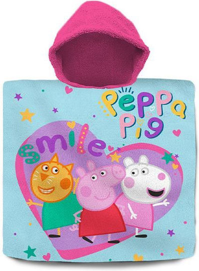 Next Peppa Pig Παιδικό Πόντσο Θαλάσσης Peppa Pig Τιρκουάζ 60 x 60εκ.