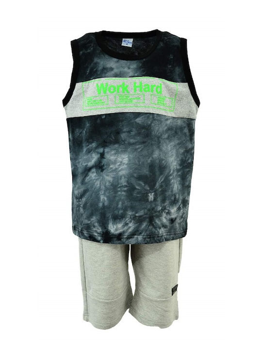 Kinder-Set mit Shorts Sommer 2Stück Schwarz