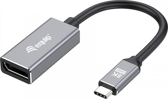 Equip Μετατροπέας USB-C male σε DisplayPort female Γκρι (133493)