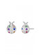 Silver Studs Kids Earrings with Stones