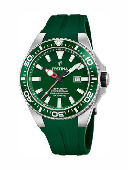 Festina Ανδρικό Ρολόι 45.7mm Μπαταρίας με Πράσι...