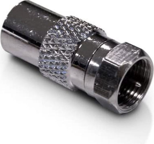 Engel Convertor Conector F masculin în Coaxial feminin Argintiu 1buc VR7541