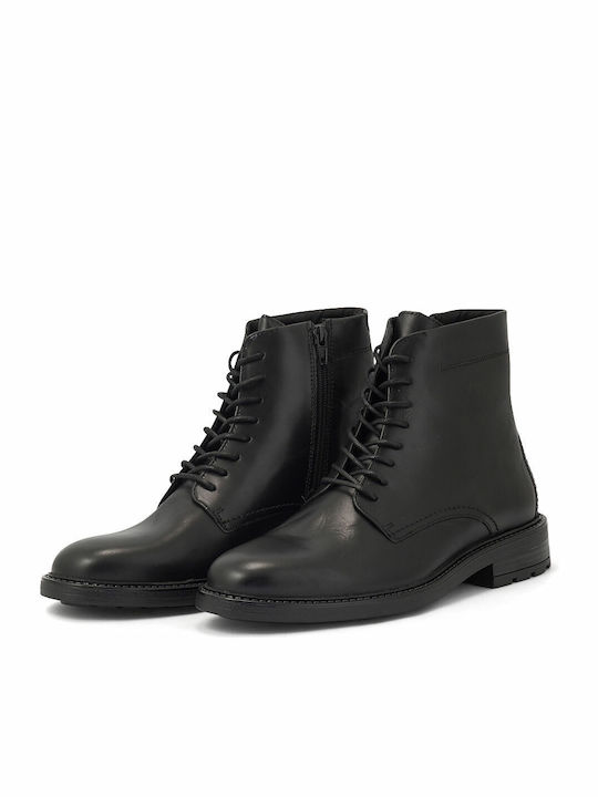 Aldo Men's Leather Military Boots Black