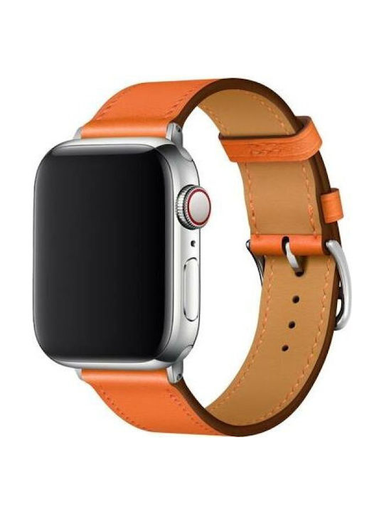 Devia Elegant Λουράκι Δερματίνης Πορτοκαλί (Apple Watch 38/40/41mm)