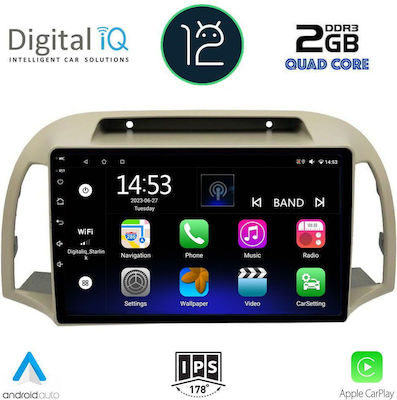 Digital IQ Car-Audiosystem für Nissan Micra 2002-2010 (Bluetooth/USB/AUX/WiFi/GPS) mit Touchscreen 9"