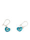 Amalfi Accessories Kinder Ohrringe Anhänger Herzen aus Silber Blau
