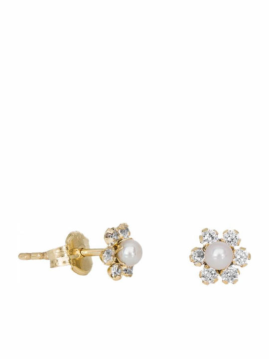 Gold Studs Kids Earrings 9K