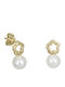 Gold Pendants Kids Earrings with Stones 9K