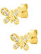 Goldjewels Kids Earrings Studs Butterflies from Gold 9K
