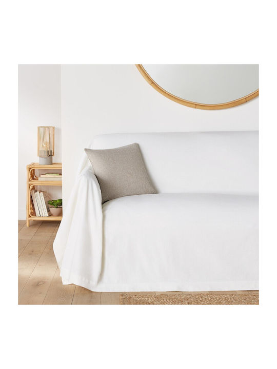 La Redoute Interieurs Ριχτάρι Τετραθέσιου Καναπέ 250x350εκ. Λευκό