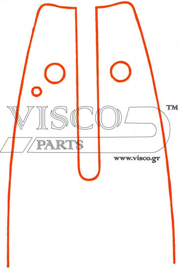 Visco Parts Chainsaw Blade Chainsaw Blade 40cm for Chain with Pitch 3/8"LP, Guide Bar Thickness .050"-1.3mm & Number of Drivers 55E 16-50NR