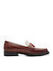 Leather Women's Moccasins in Brown Color