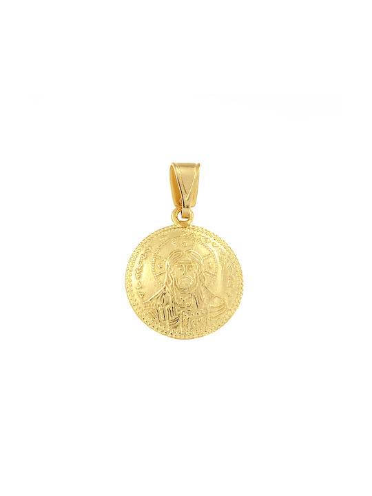 Pendant Kids Talisman Double Sided Constantine from Gold 14K KNK2115