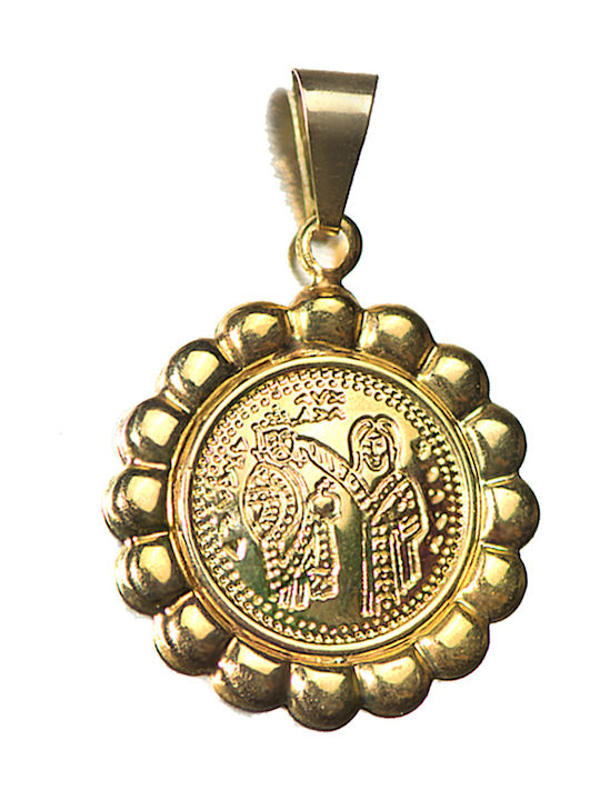 Tasoulis Jewellery Collection Μενταγιόν Παιδικό Φυλαχτό Κωνσταντινάτο από Χρυσό 14K 4515-TJ1