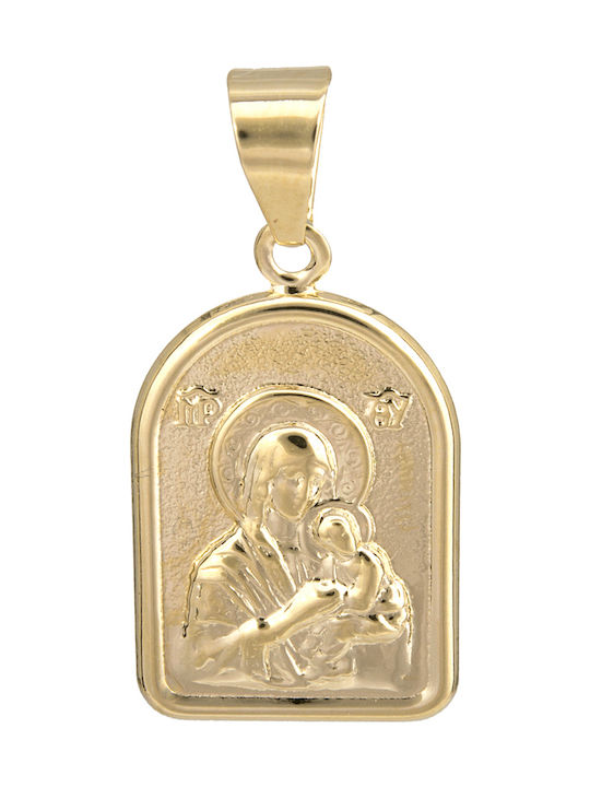 Висулка Детски Талисман с Дева Мария от Злато 14K 023048