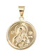 Anhänger Kinder Amulett mit der Jungfrau Maria aus Gold 14K 023050