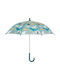 Sass & Belle Kids Curved Handle Umbrella with Diameter 58cm Light Blue