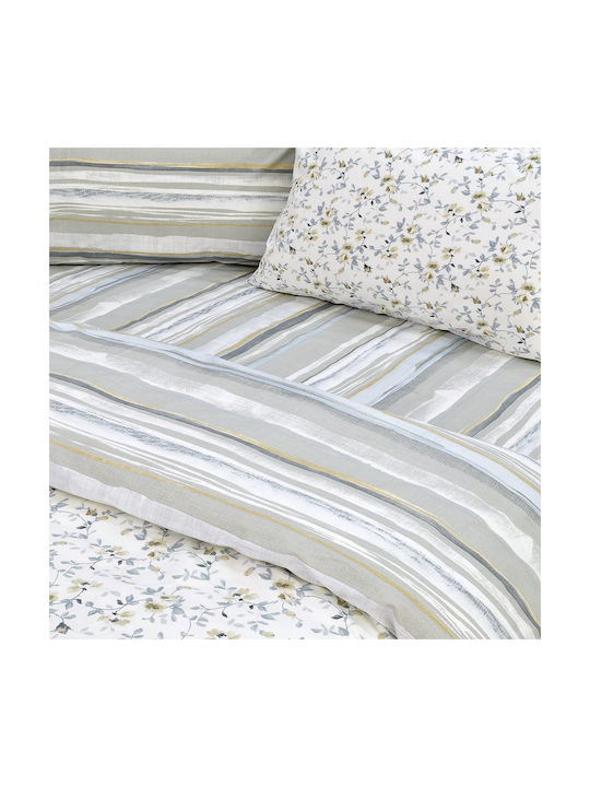 Lino Home Agne Pillowcase Set with Envelope Cover Grey 50x70cm.