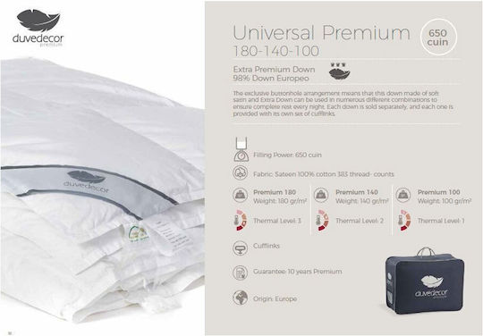 Manterol Casa Duvet Queen Down 220x240cm White GSMGsm 8 togs Togs