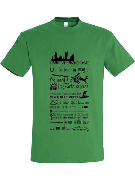 We T-shirt Harry Potter Grün Baumwolle