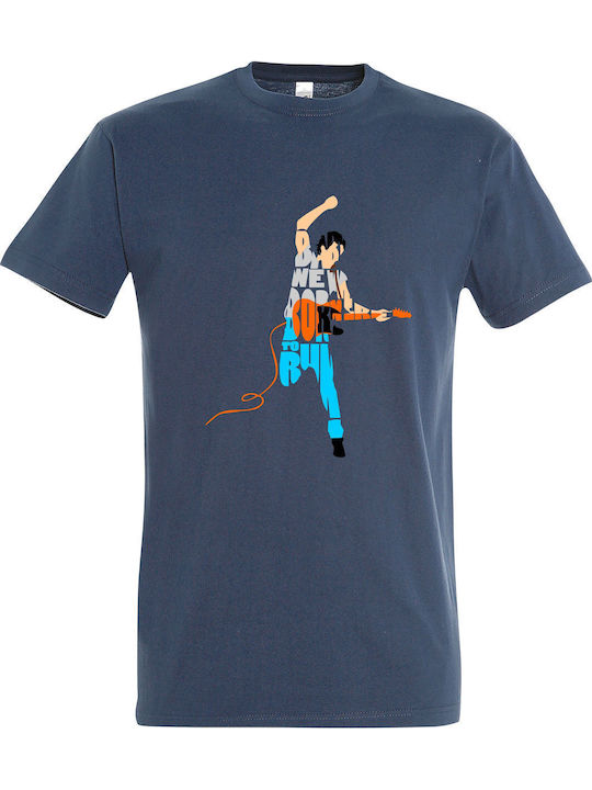 kirikoko Baby We Were Born To Run Bruce Springsteen T-shirt Μπλε Βαμβακερό