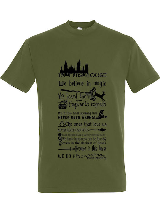 We T-shirt Harry Potter Khaki Baumwolle