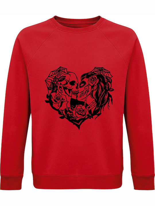 Skull Sweatshirt Red