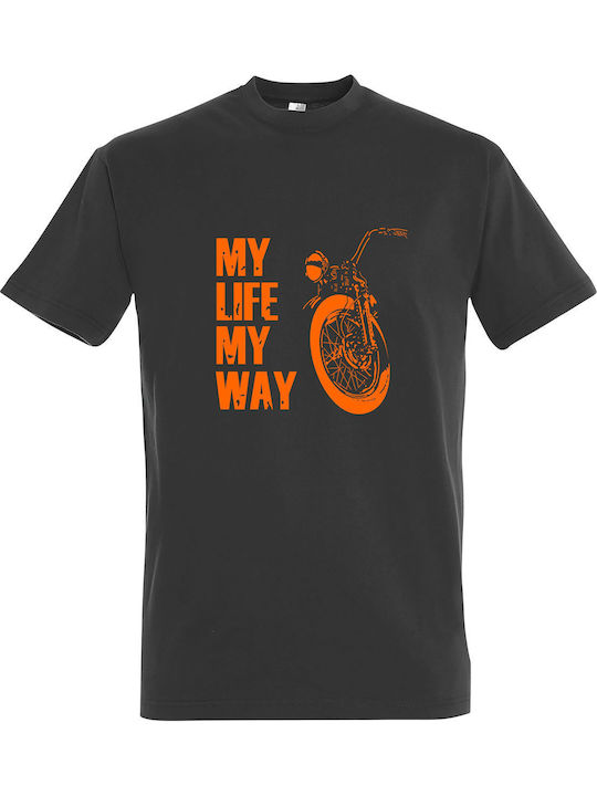 T-shirt My Life My Way σε Γκρι χρώμα