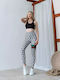 Frauen Leggings Hochgeschnitten Mehrfarbig