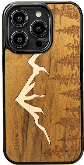 Bewood Umschlag Rückseite Silikon Braun (iPhone 14 Pro)