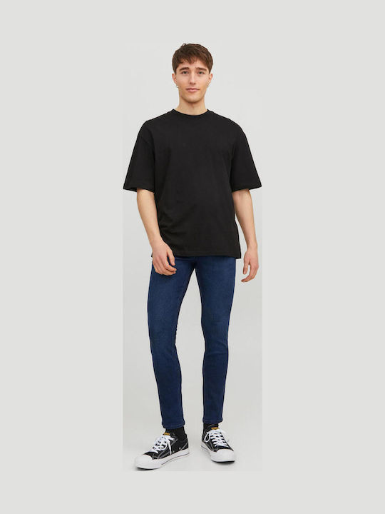 Men's Elastic Jeans Pants With Slim Baggy Fit Blue