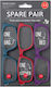 IF Spare Pair Reading Glasses +1.50 Petrol Red Purple 40407 3 Pieces
