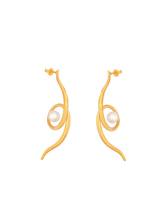 Abadianakis Earrings Pendants Gold Plated