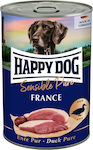 Happy Dog Grainfree Umedă pentru Câini Câine cu Carne, Rață și Ficat fără Cereale în Conservă 1 x 400gr.