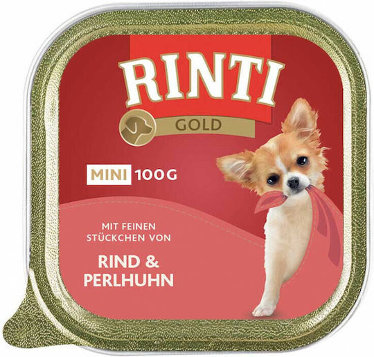 Rinti Nassfutter Hunde in Tablett mit Rindfleisch ohne Getreide 100gr