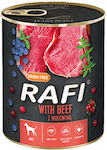 Dolina Noteci RAFI Canned Wet Dog Food with Meat, Beef and Rabbit 1 x 400gr