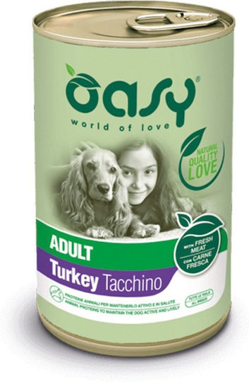 Oasy Nassfutter Hunde in Dose mit Türkei, Fleisch, Huhn und Rindfleisch 400gr
