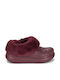 Crocs Furever Crush Women's Clogs with Fur Burgundy
