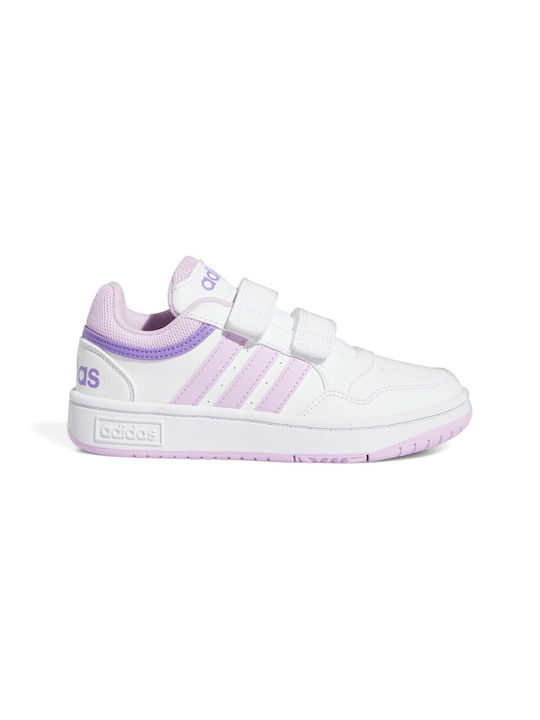 Adidas Αθλητικά Παιδικά Παπούτσια Μπάσκετ Hoops 3.0 CF με Σκρατς Cloud White / Bliss Lilac / Violet Fusion