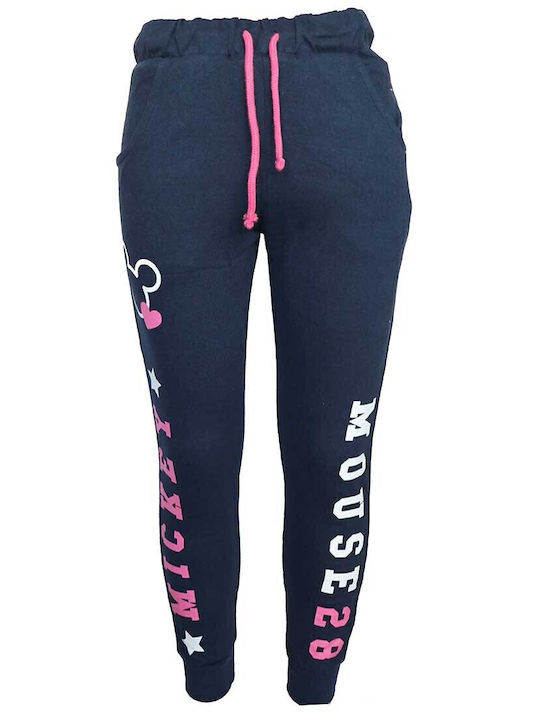 Kids Sweatpants Navy Blue Minnie Mouse