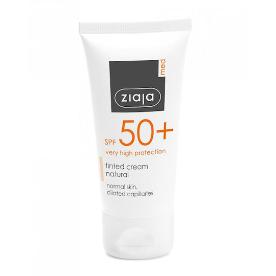 Ziaja Cremă Cu Protecție Solară Pentru Față SPF50 Cu Culoare 50ml