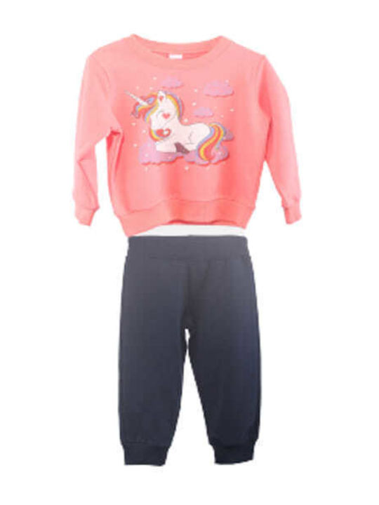 Joyce Kids Sweatpants Set Coral 2pcs