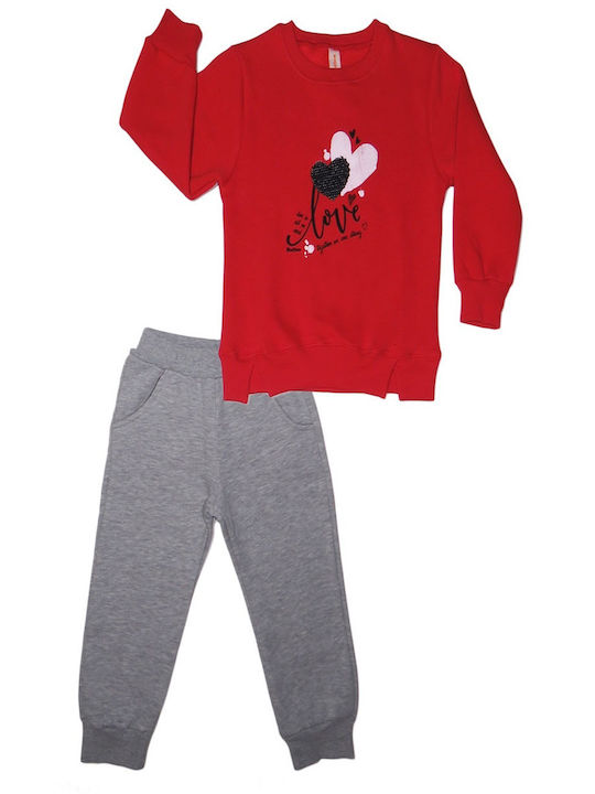 Reflex Kids Sweatpants Set Red 2pcs